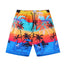 Hawaiian Casual Shorts Men Turkey Style Floral Printed Cropped Pants Versatile Loose Fit Trendy Beach Vacation Wear Free