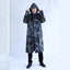 Fashionable One-piece Waterproof Camouflage Long Raincoat With Double Plackets and Buttons 0.28mm PVC