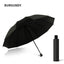 Black Manual Open Folding Umbrella With UV Coating Windproof Waterproof Summer Paraplui Payung Sombrillas Paraguas Outdoor Use