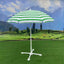 Direct Sale From Manufacturer 1.8M Outdoor UV Protected Beach Stripe Sun Umbrella Windproof and Rain Resistant Sunshade