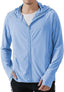 Men's UPF 50+ Sun Protection Outdoor Lightweight Full Zip Hoodie Rain Jacket Long Sleeve Fishing Hiking Performance Shirt