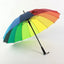 Factory Price Gay Pride rainbow Umbrella Rainbow Canopy 16 Ribs Travel Waterproof Windproof rainbow Umbrella