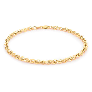 9ct Yellow Gold Diamond Cut Bracelet