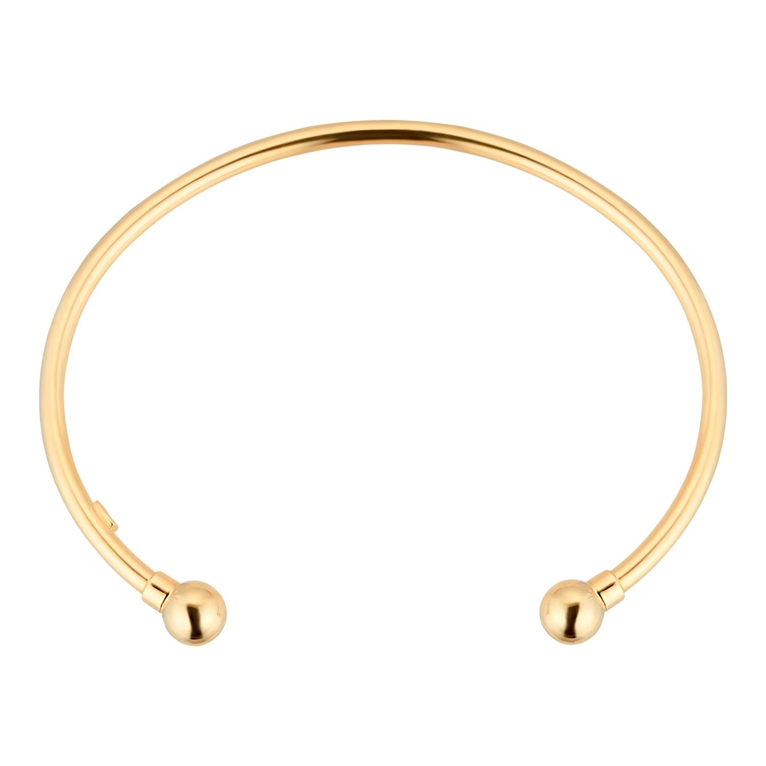 18ct Yellow Gold 2.5mm Tube Torque Bangle