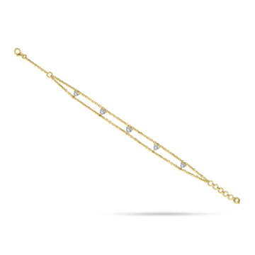 Dangling Heart Diamond Bracelet