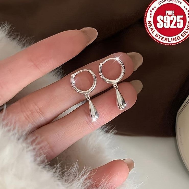 925 Sterling Silver Teardrop Dangle Earrings