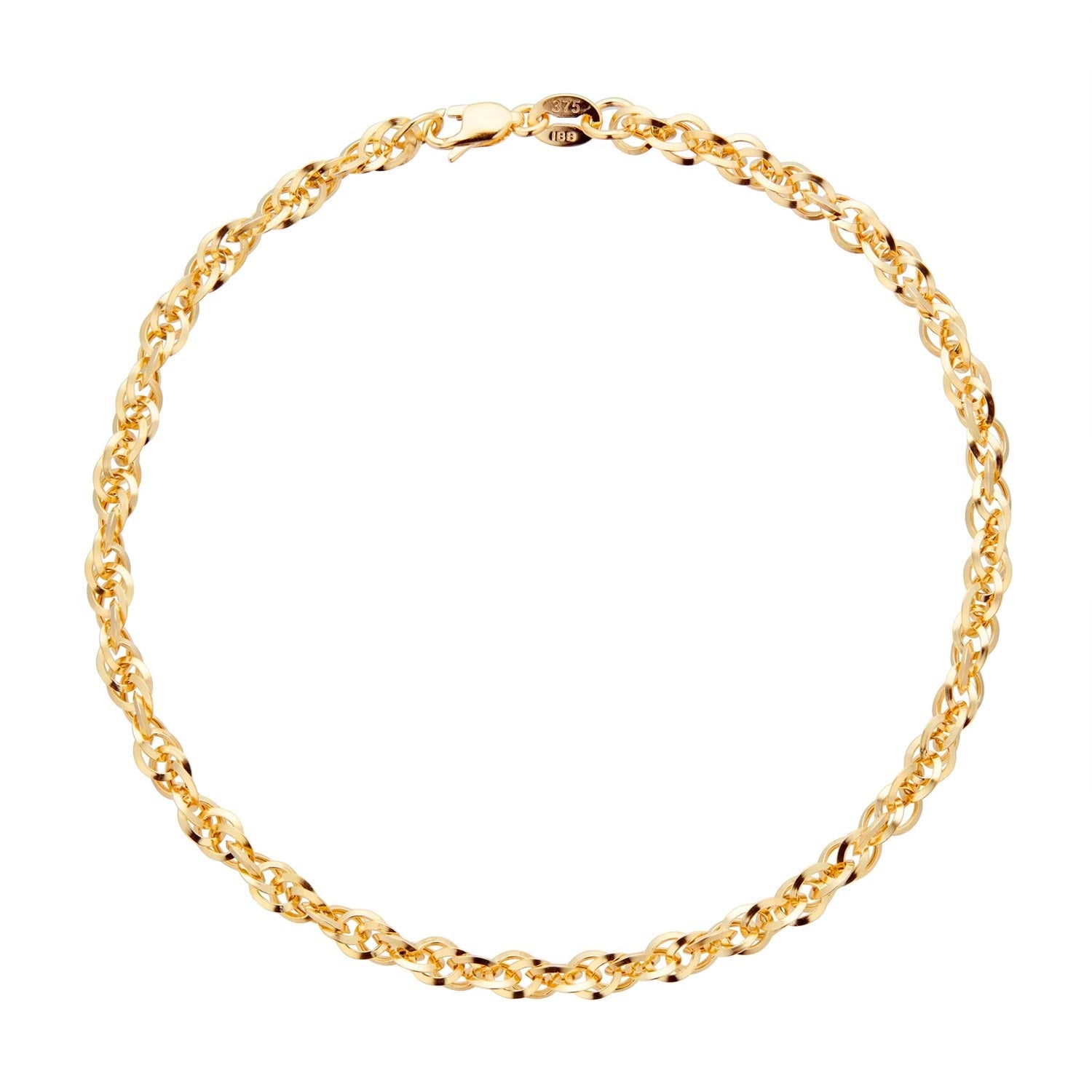 9ct Yellow Gold Diamond Cut Bracelet