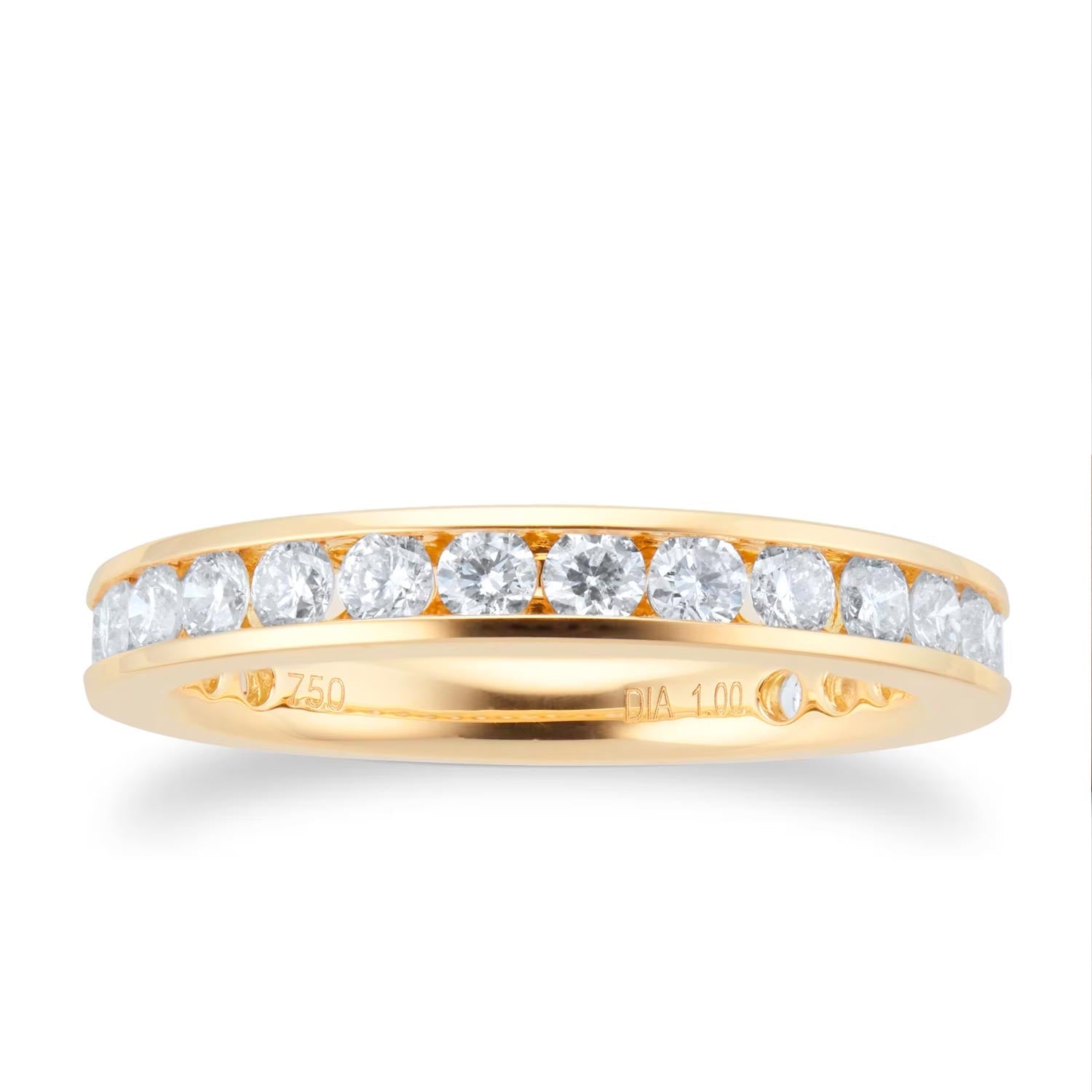 18ct Yellow Gold 1.00cttw Channel Eternity Ring