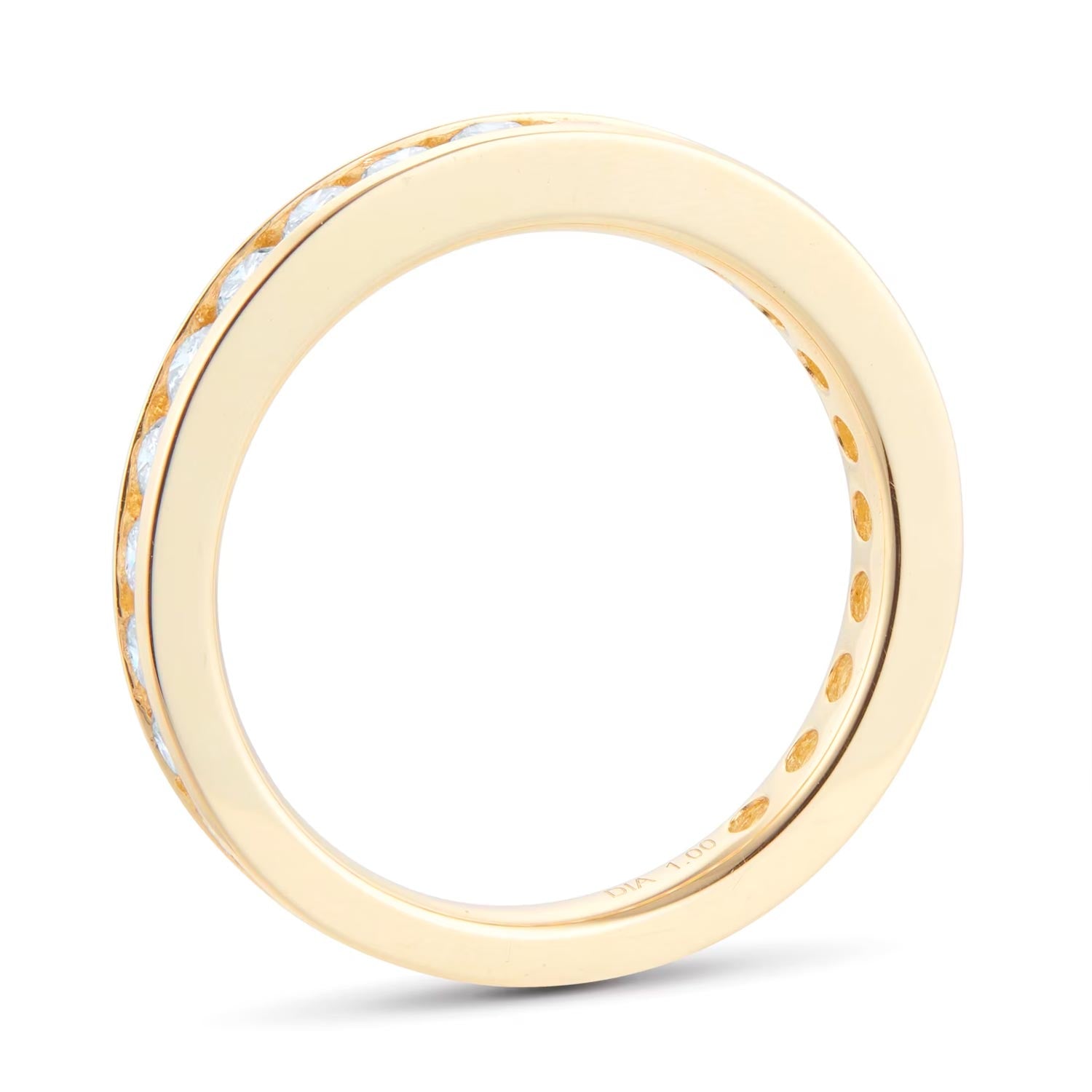 18ct Yellow Gold 1.00cttw Channel Eternity Ring