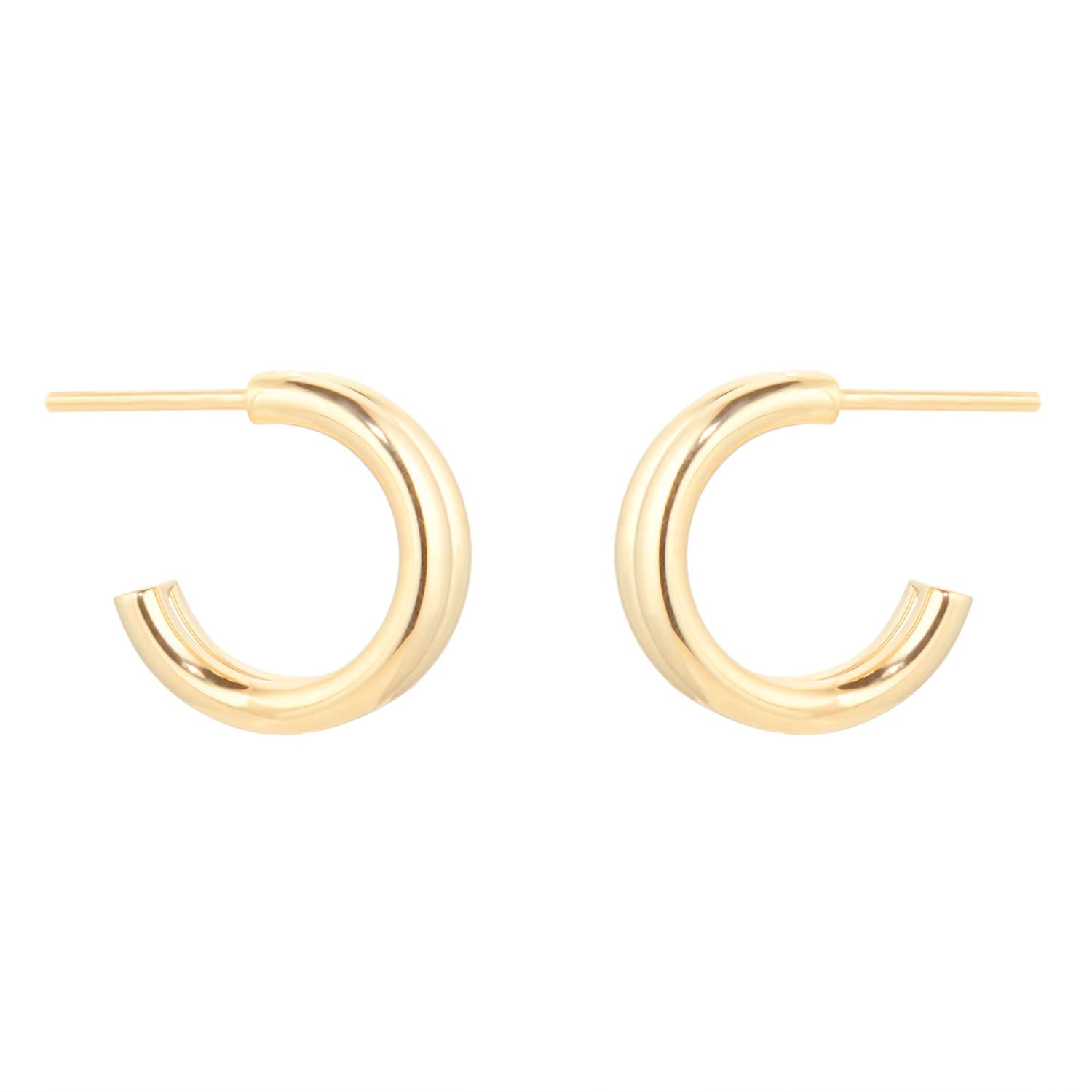 9ct Yellow Gold Double Layer Hoop Earrings