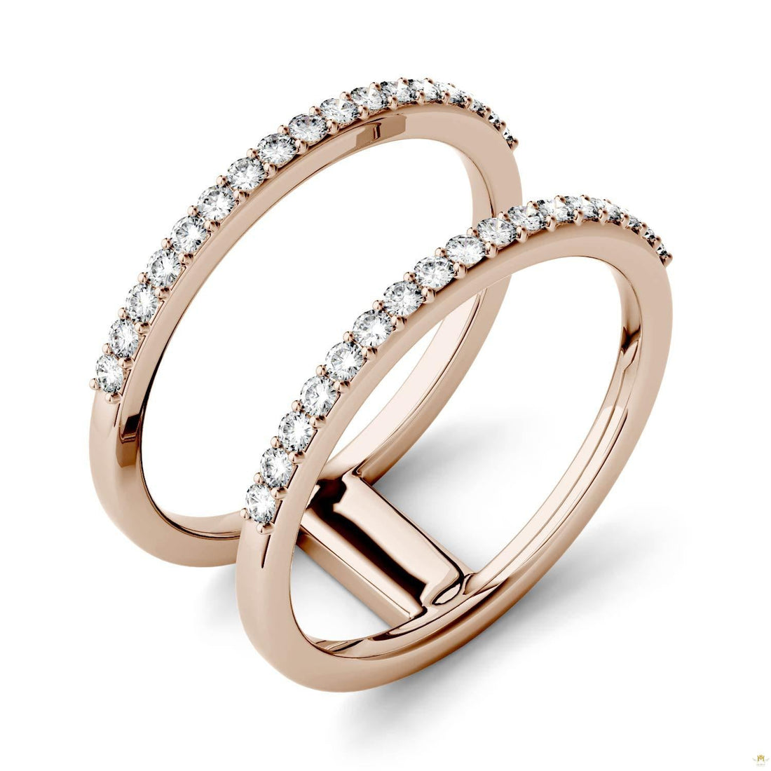 0.34 CTW   Round Moissanite Fashion Ring in 14K Rose Gold