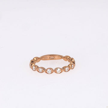 0.40 CTW   Round Near-Colorless Moissanite Band in 14K Rose Gold