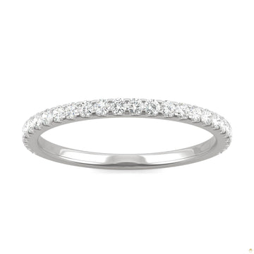 0.39 CTW   Round Moissanite Band in 14K White Gold