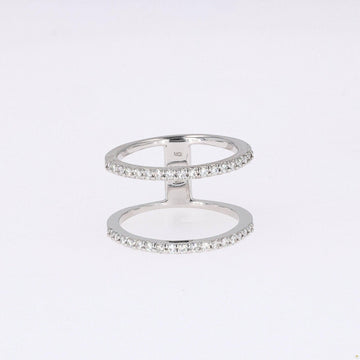 0.34 CTW   Round Near-Colorless Moissanite Fashion Ring in 14K White Gold