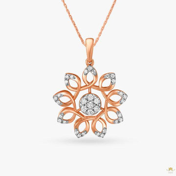 Subtle Floral Diamond Pendant