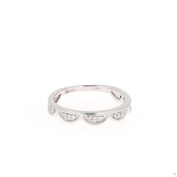 0.13 CTW   Round Near-Colorless Moissanite Stackable Band in 14K Gold