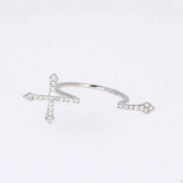 0.24 CTW   Round Near-Colorless Moissanite Fashion Ring in 14K White Gold