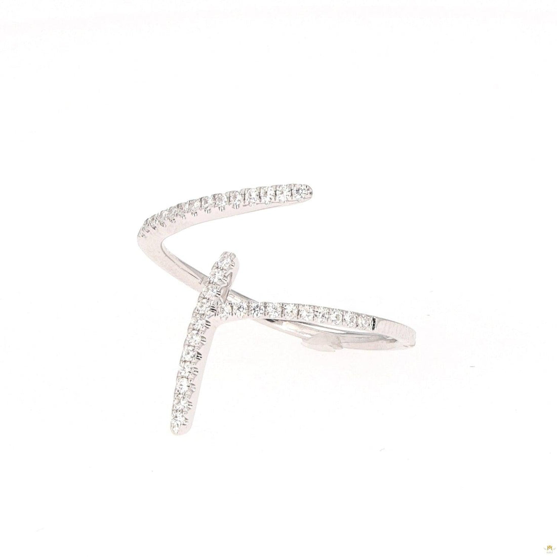 0.18 CTW   Round Near-Colorless Moissanite Fashion Ring in 14K White Gold