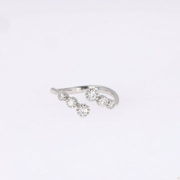 0.23 CTW   Round Near-Colorless Moissanite Fashion Ring in 14K White Gold