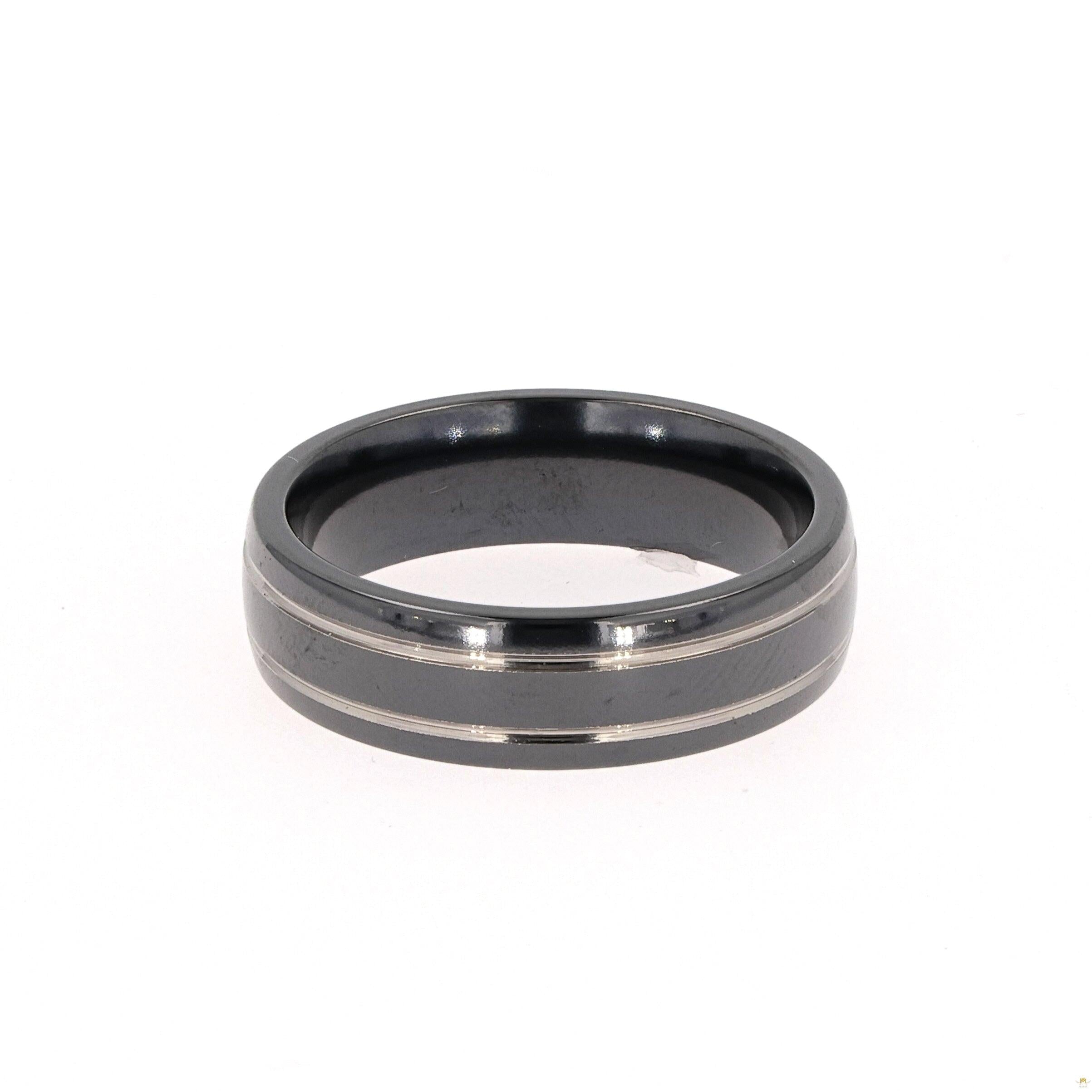 Black & White Titanium Men’s Band