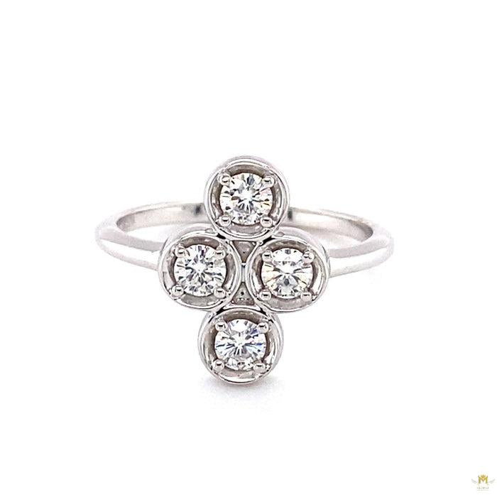 0.52 CTW   Round  Moissanite Stackable Band in Sterling Silver