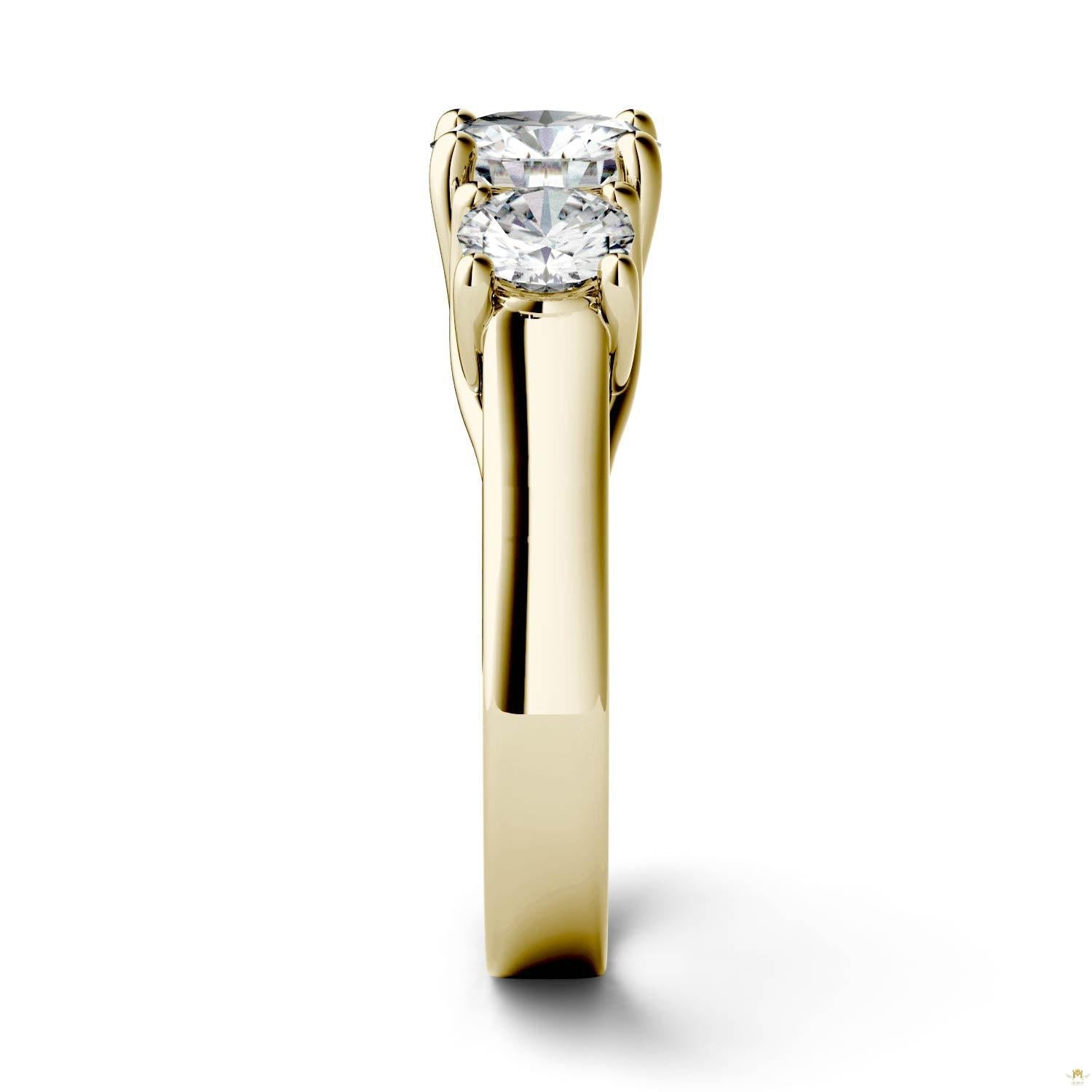 2.00 CTW   Round Moissanite Solitaire Ring in 14K Yellow Gold