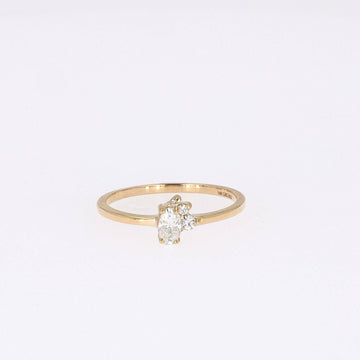 0.31 CTW   Oval Near-Colorless Moissanite Fashion Ring in 14K Yellow Gold