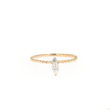 0.24 CTW   Pear Near-Colorless Moissanite Stackable Band in 14K Yellow Gold