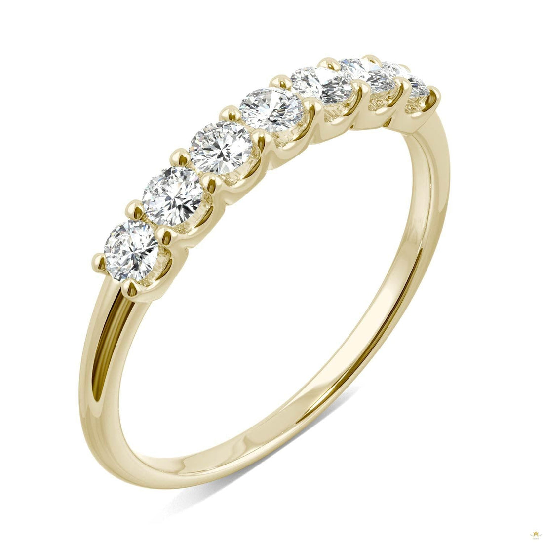 0.42 CTW   Round Moissanite Anniversary Band in 14K Yellow Gold