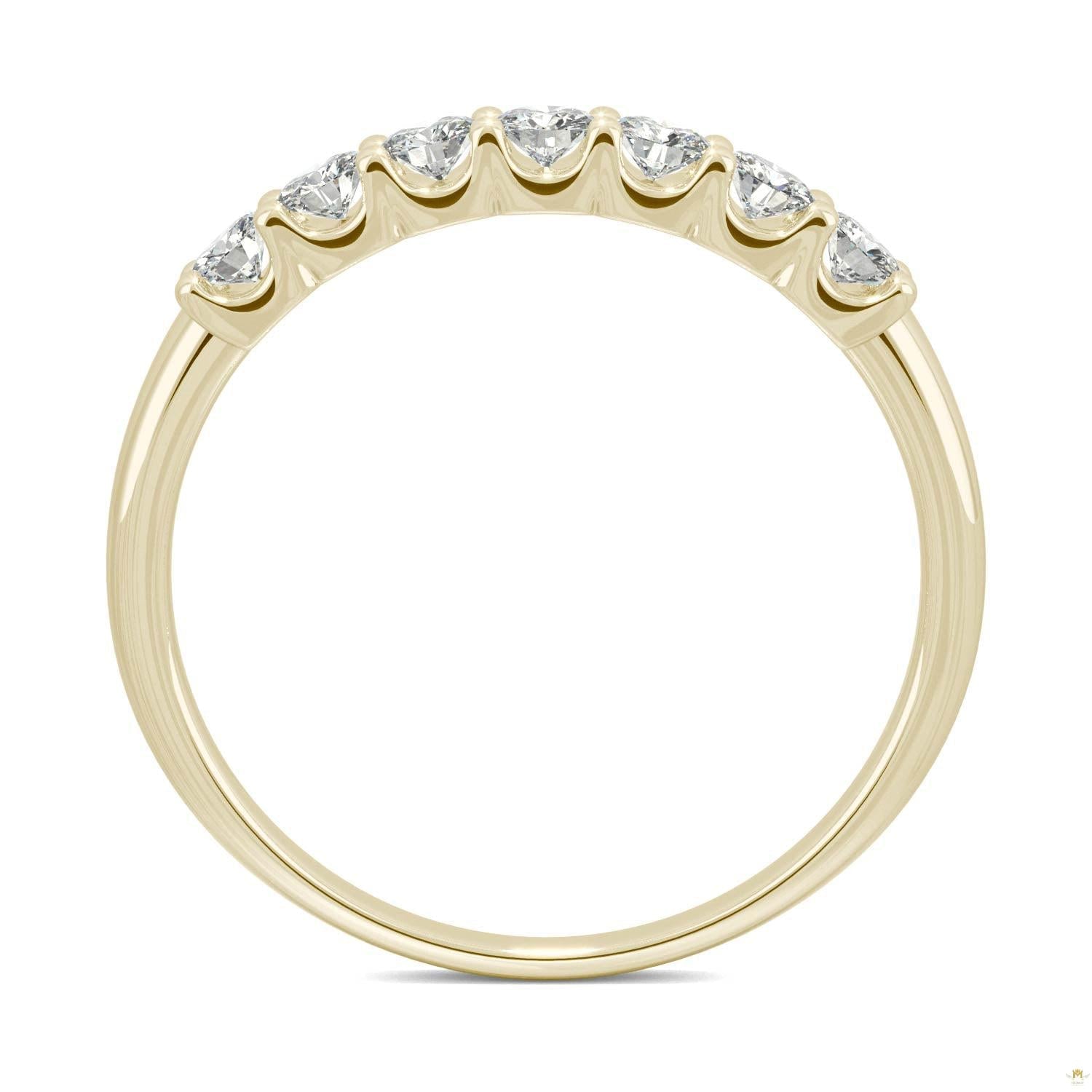 0.42 CTW   Round Moissanite Anniversary Band in 14K Yellow Gold