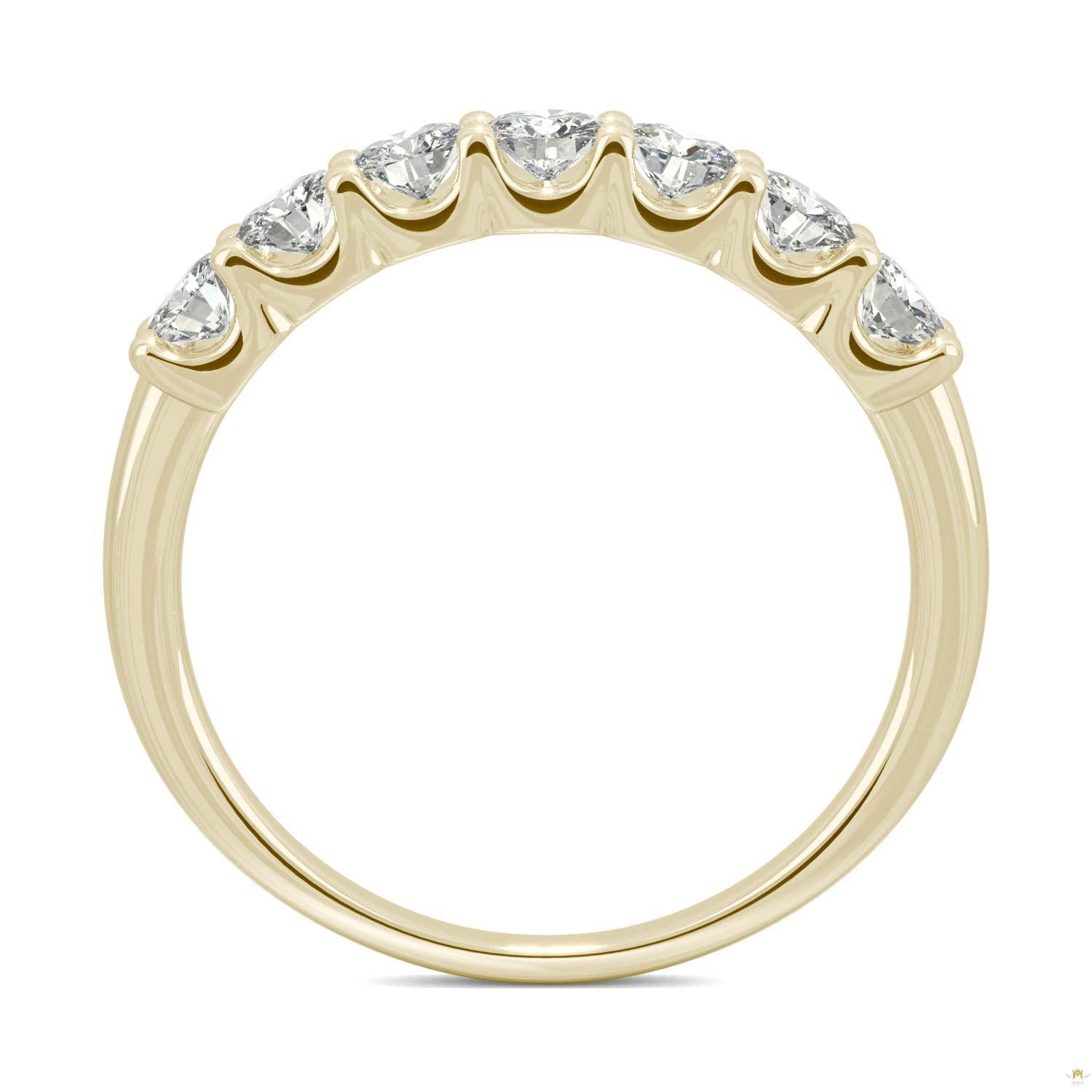 0.70 CTW   Round Moissanite Anniversary Band in 14K Yellow Gold