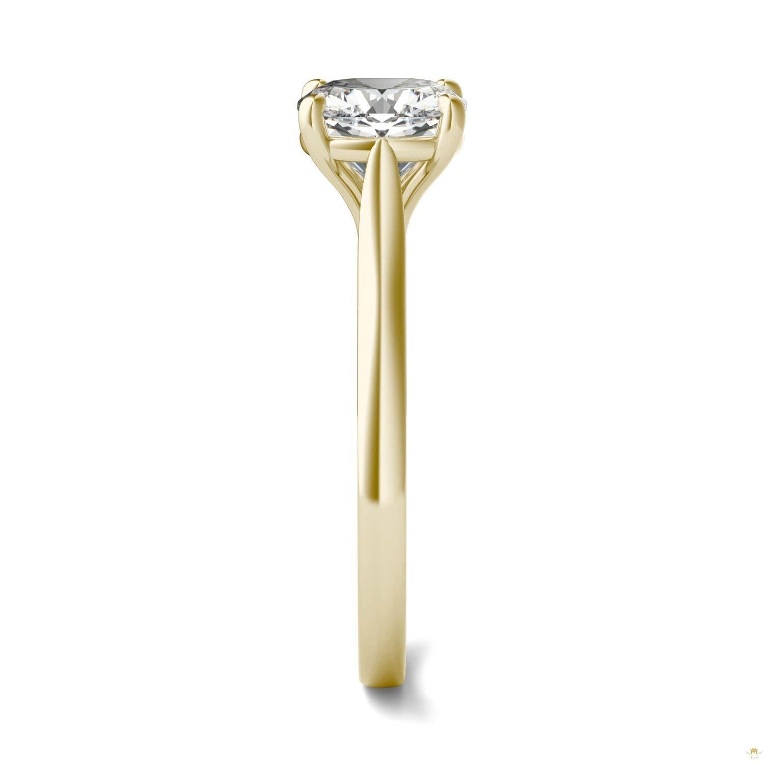 2.00 CTW   Cushion Moissanite Engagement Ring in 14K Yellow Gold