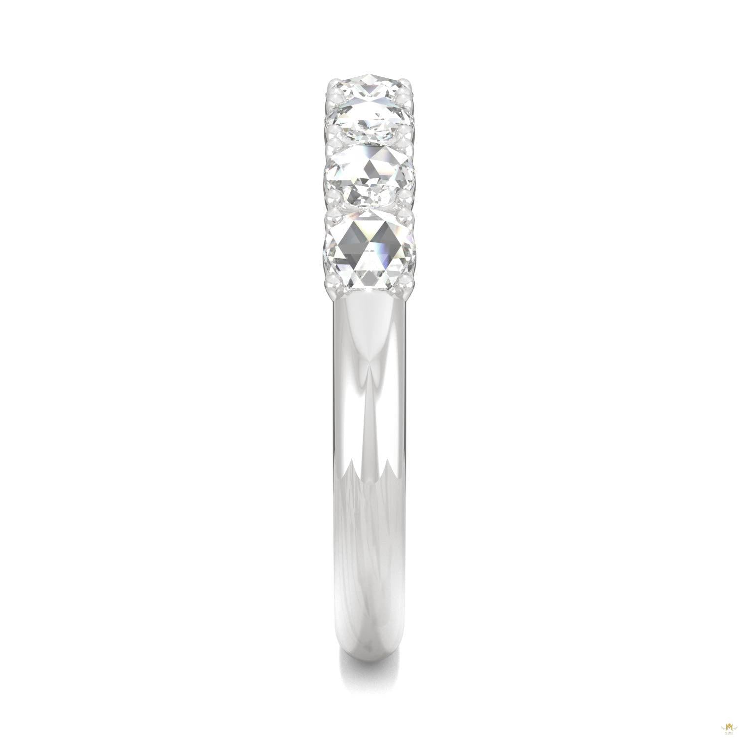 0.42 CTW   Round Moissanite Seven Stone Ring in 14K White Gold