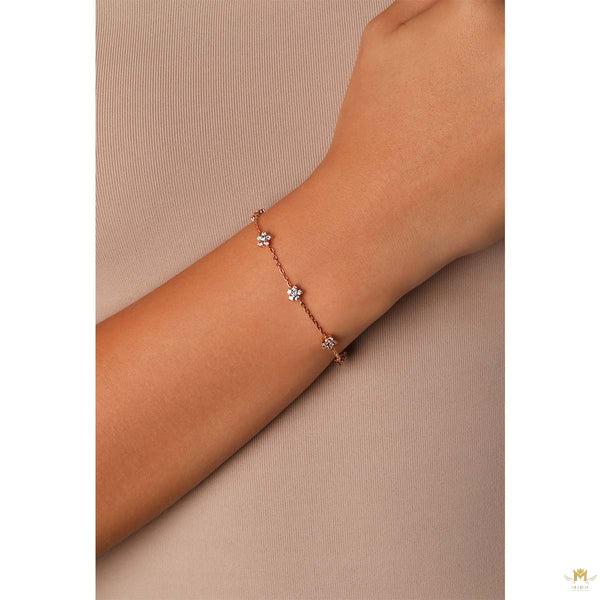 Bloom Cluster Round Diamond Bracelet