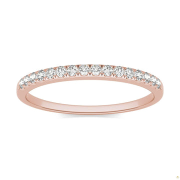 0.16 CTW   Round Moissanite Anniversary Band in 14K Rose Gold