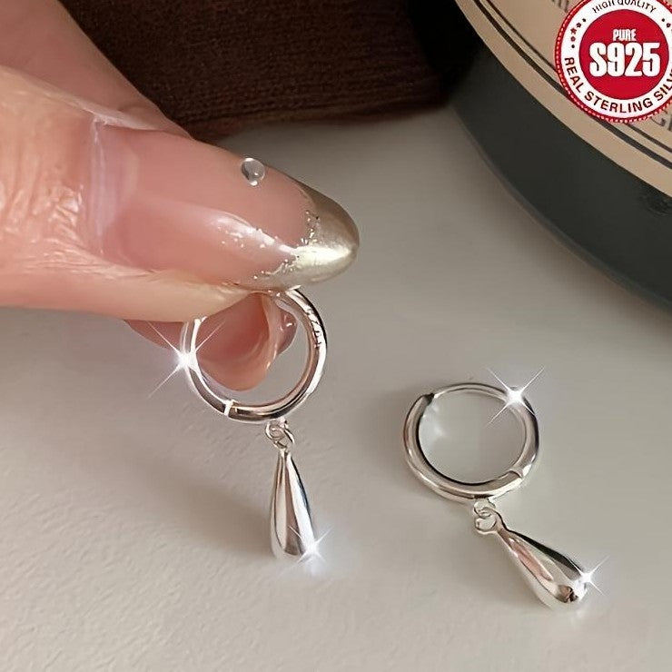 925 Sterling Silver Teardrop Dangle Earrings