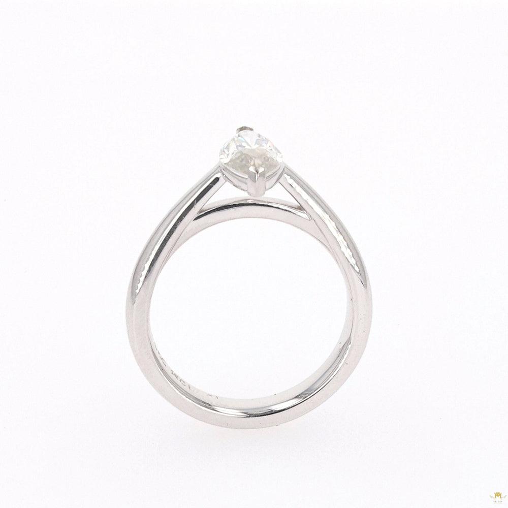1.40 CTW   Marquise Moissanite Two Prong Solitaire Ring in Sterling Silver