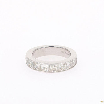 2.96 CTW   Square Moissanite Channel-Set Band in Sterling Silver