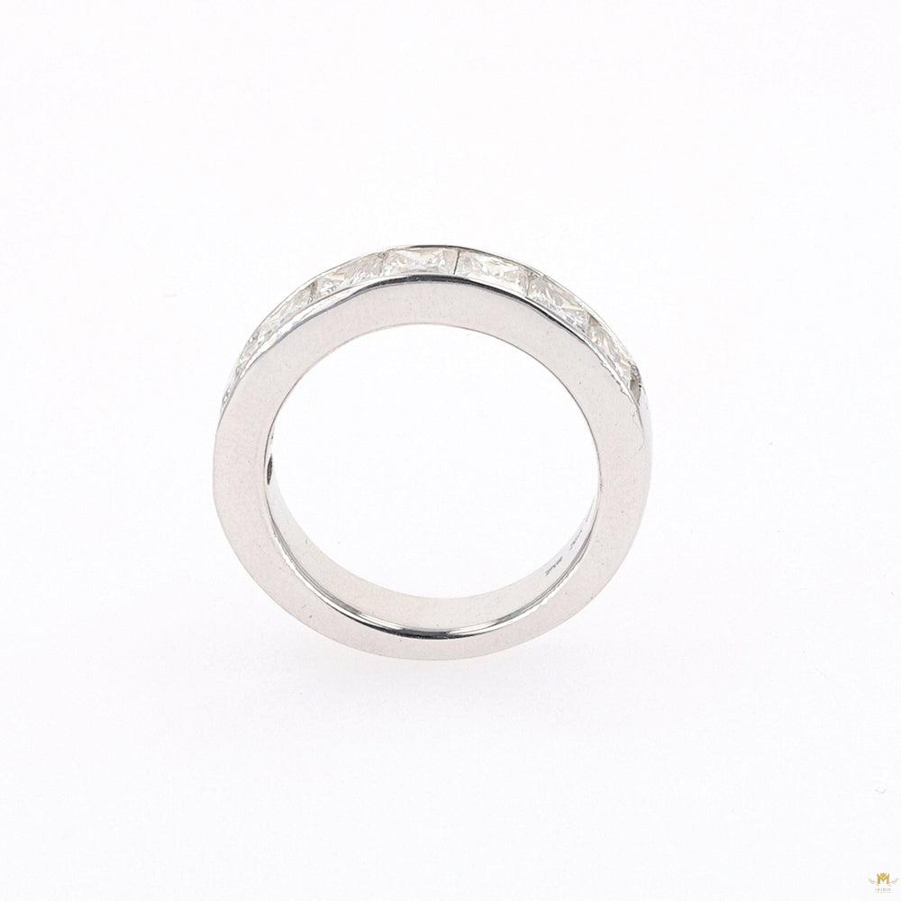 2.96 CTW   Square Moissanite Channel-Set Band in Sterling Silver