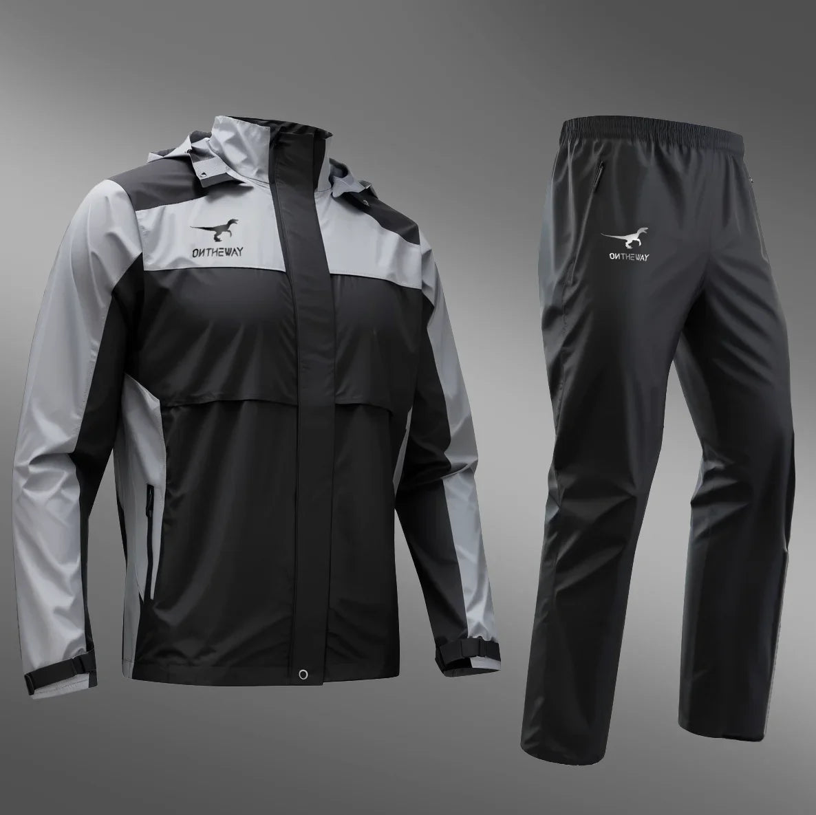 RPET Customized Eco-Friendly Adult Rain Jacket Single-Person Poncho Style for Camping Tours Motorcycle Use Main image