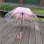 Automatic POE EVA Transparent Plastic Umbrella J Clear Dome Fully-Auto Folding Stretch Children's Parties Weddings Patio Use