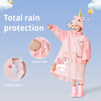 Kids Raincoat Cute Weather Shield Vibrant Red Purple Blue Yellow Polyester Pongee Waterproof Jacket for Rainy Day Adventures
