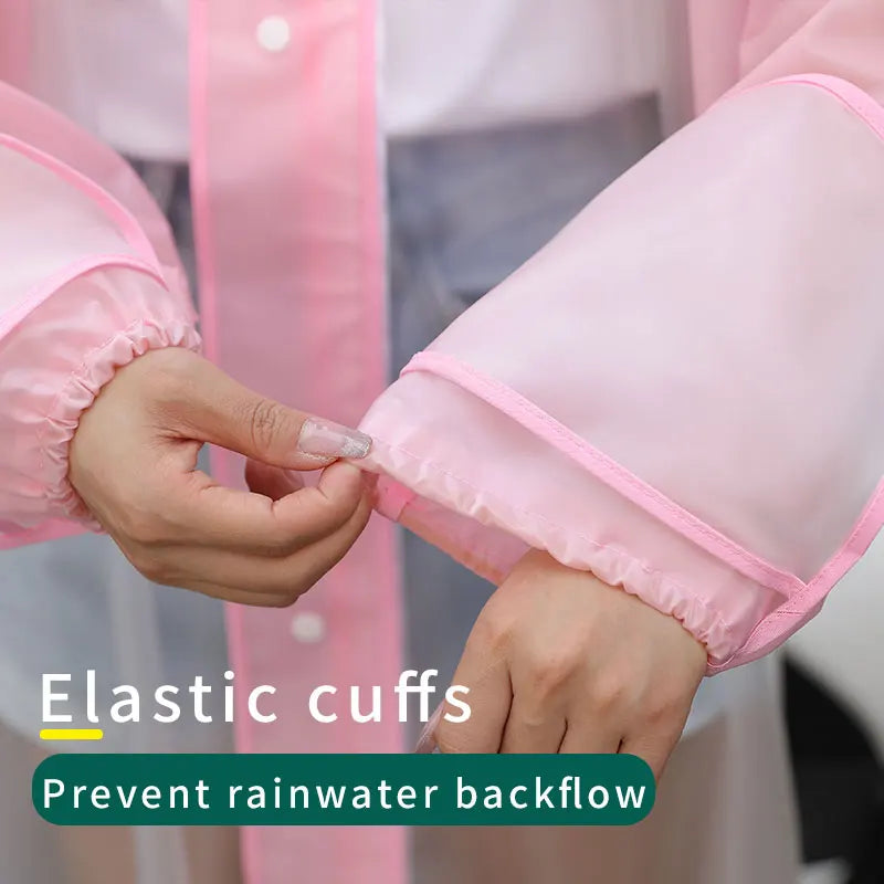 Hot Sale! Custom Designed Hooded Waterproof Motorcycle Bike Poncho Double Brim EVA Raincoat Poncho Raincoat Waterproof