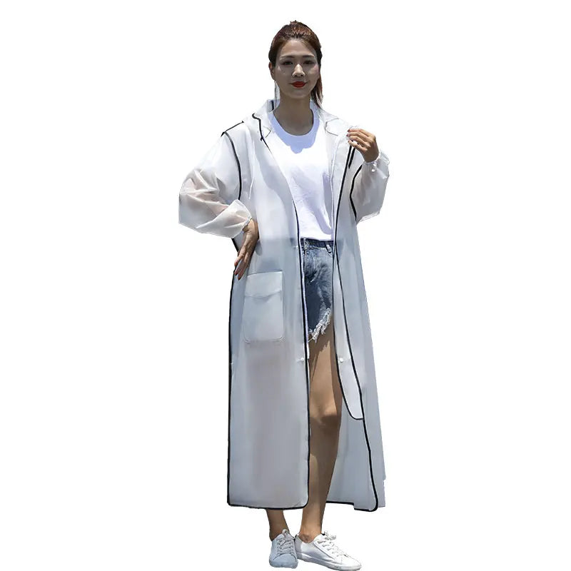 Ready to Ship Reusable Modern Transparent EVA Motorcycle Custom Raincoat Adult for Travel and Camping