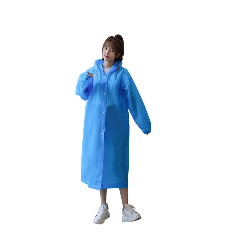 High Quality PEVA Adult Rain Poncho Factory-Price Waterproof Adult Rainwear Work Travel Hiking Custom Logo Outdoor Activities Secondary image
