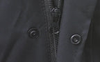 Stylish Black Trench Coat With Reflective Stripe Design Waterproof Night Visibility All-Season Wear Rain Jacket Rainwear