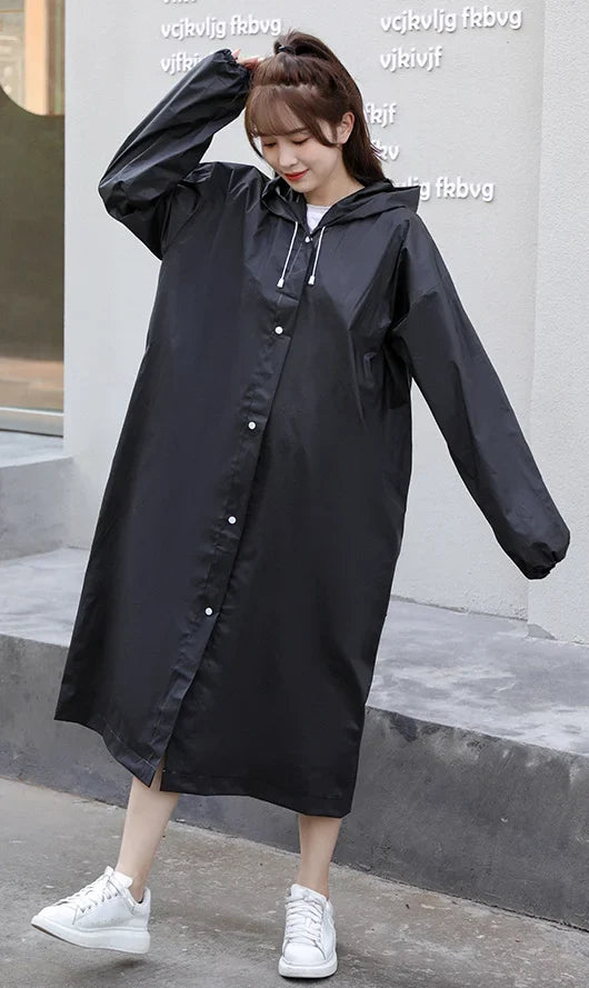 High Quality PEVA Adult Rain Poncho Factory-Price Waterproof Adult Rainwear Work Travel Hiking Custom Logo Outdoor Activities