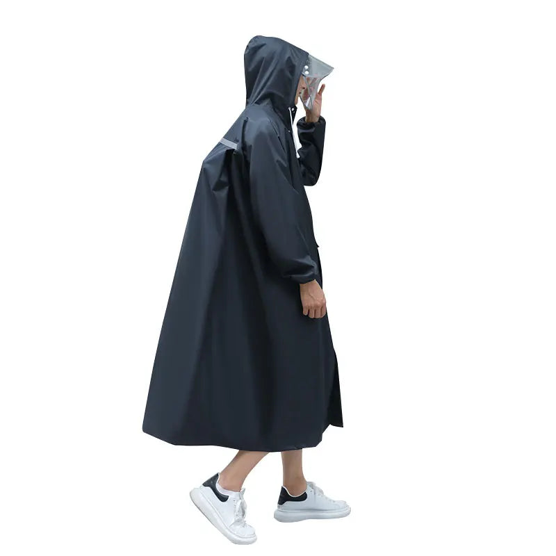 Factory-Produced Long Full Body EVA Poncho Waterproof Disposable Bicycle Riding Raincoat Men Women Double Brim Raincoat Suit