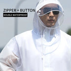 Ready to Ship Reusable Modern Transparent EVA Motorcycle Custom Raincoat Adult for Travel and Camping