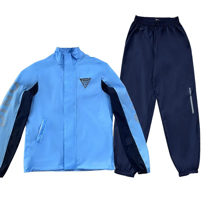 Women's & Men's Reflective Rain Jacket Coat PU Material Waterproof Nylon Split Raincoat Pants Suit for Work Hiking & Fishing